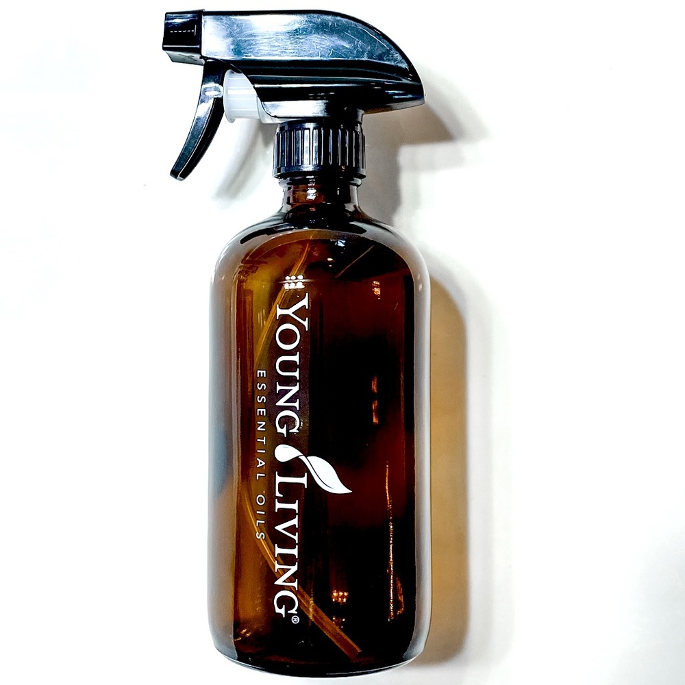 NEW Young Living Amber Glass 16oz Spray Bottle for Thieves or Essential Oils Mix